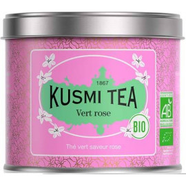 Kusmi tea thé vert Bio à la rose boite métal 100 grammes