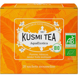 Kusmi Tea Aqua Exotica Lov Organic eau de fruits exotique boite m&eacute;tal
