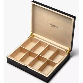 Sachets de th&eacute;s dans un coffret Bois Dammann Fr&egrave;res de 8 saveurs. 