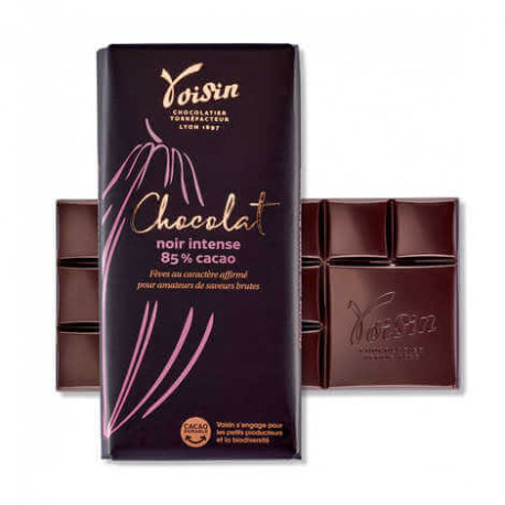 TABLETTE 100g Noir intense 85% cacao - Chocolat Voisin 