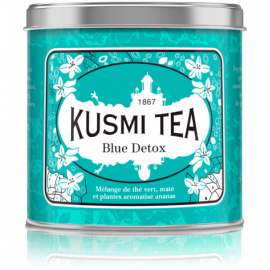 BLue DETOX - Th&eacute; vert &eacute;nergisant Kusmi Tea, boite m&eacute;tal 125 grammes