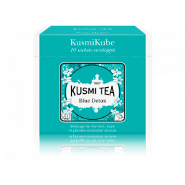 BLue DETOX - Th&eacute; vert &eacute;nergisant Kusmi Tea, boite m&eacute;tal 125 grammes