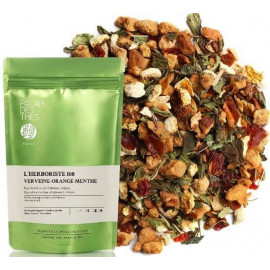 Palais des th&eacute;s VERVEINE, ORANGE, MENTHE BIO : L'HERBORISTE N&deg; 108 visuel feuilles